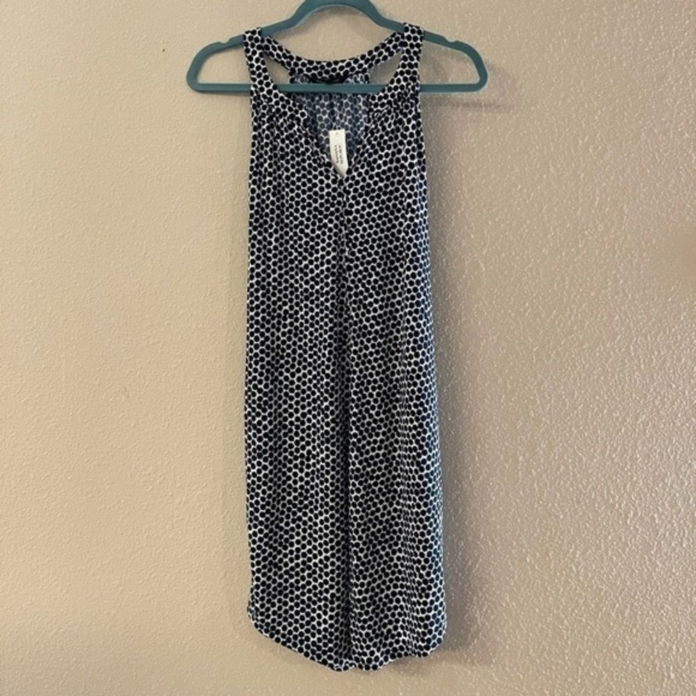 Banana Republic - navy /white spotted halter dress